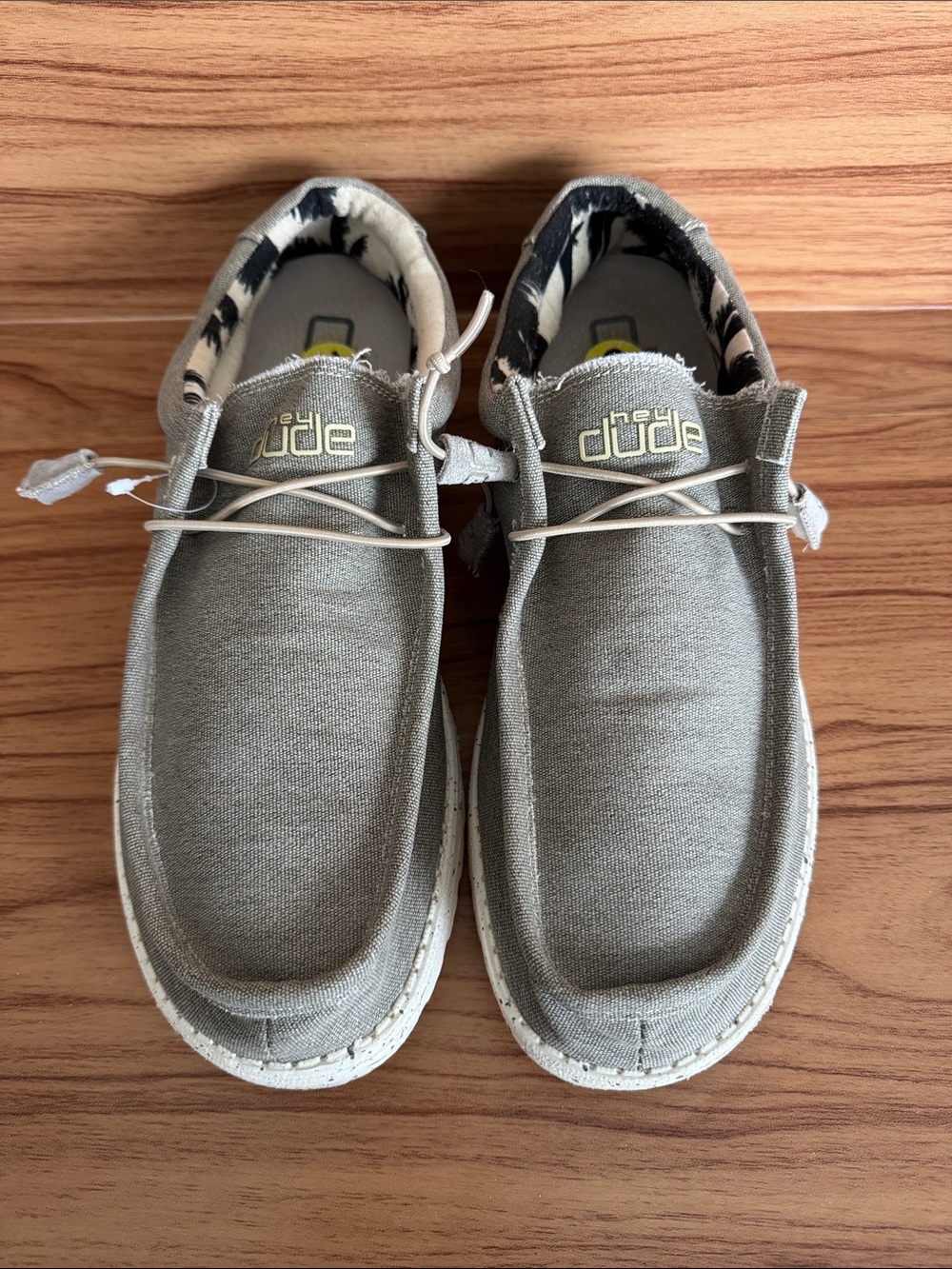 HEY DUDE WALLY STRETCH CANVAS - Men shoe     light grey